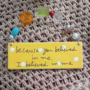 Yellow Inspirational Wall Hanging Decor